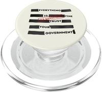 Redacted Everything is Fine Trust Your Government Political PopSockets PopGrip para MagSafe