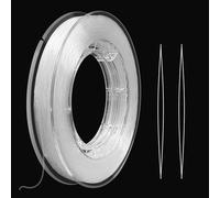 Redamancy 200m x 0.25mm Hilo de Nylon Transparente Hilo de Pescar Invisible de Abalorios con Aguja de Abalorios, para Colgar Decoraciones de Manualidades, Arco de Globos, Cuentas y bisutería