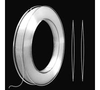 Redamancy 200m x 0.45mm Hilo de Nylon Transparente Hilo de Pescar Invisible de Abalorios con Aguja de Abalorios, para Colgar Decoraciones de Manualidades, Arco de Globos, Cuentas y bisutería