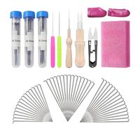 Redamancy 45 PCS Agujas de Fieltro, 3 Tamaños Felting Agujas KIt, Almohadillas de Espuma, Herramientas de Fieltro Aguja de Fieltro, Agujas de Fieltro para Principiantes