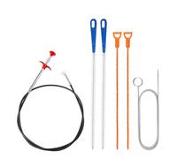 Redamancy 6 Piezas Desatascador Fregadero, Desatascador Fregadero, con Limpiador de Tuberías, Cepillo de Drenaje y Cepillo Flexible, Herramienta Multifuncional para Cocina, Baño, Alcantarillado