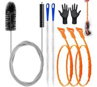 Redamancy 7 Piezas Desatascador Tuberias Profesional,Cepillo Desatascador de Fregadero,Herramienta Multifuncional Para Desatascar Fregadero,Cepillo de Limpieza para Desagüe
