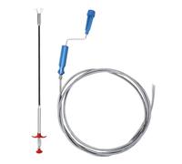 Redamancy Desatascador Tuberías Profesional Manual 2Piezas - 3m (Manivela) + 0,6m (Garra Gancho) para Fregadero, WC, Desatascador Espiral con Cable, Ideal Limpieza Tuberías