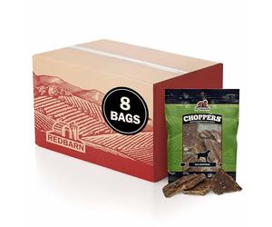 Redbarn Choppers Beef Lung Dog Chews, Natural, Made in USA, High-Protein Low-Fat, Grain-Free, Single Ingredient for All Dog Sizes(Pack of 8)