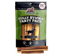 Redbarn Pet Products All Natural Bully Sticks para Perros pequeños y medianos de 10,1 a 12,7 cm, masticación Sana y Duradera, Varios Paquetes de Fiesta, 100% Carne de Vacuno, sin Olor, sin Piel cruda