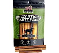 Redbarn Pet Products All Natural Bully Sticks para Perros pequeños y medianos de 10,1 a 12,7 cm, masticación Sana y Duradera, Varios Paquetes de Fiesta, 100% Carne de Vacuno, sin Olor, sin Piel cruda