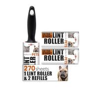 Redberry Value - Juego de Rodillo de Pelusa y Recambio, 270 Hojas, Rodillo Adhesivo para depilación de Mascotas, removedor de Pelo de Perro, removedor de Pelo de Gato, Rodillo Adhesivo para Ropa