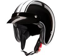 Redbike RB-742 Stripes, casco jet XS male Negro