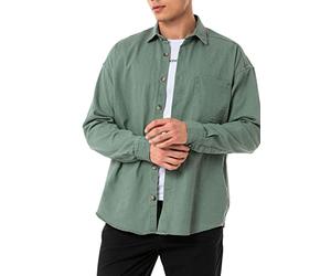 Redbridge - Camisa vaquera de manga larga de gran tamaño, Caqui., L