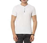 Redbridge Camiseta con estructura especial manga corta casual algodón calidad premium, Blanco, XXL