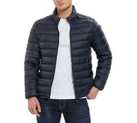 Redbridge Chaqueta acolchada chaqueta puffer ligera con cuello mao y cremallera, chaqueta de entretiempo para primavera y otoño, azul, L