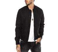 Redbridge Chaqueta de transición para Hombre Americana de Medio Tiempo de algodón Negro XL
