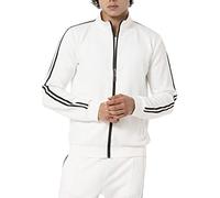 Redbridge Chaqueta deportiva con cremallera de alta calidad con rayas para tiempo libre y fitness, crudo, XL