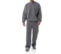 Redbridge Conjunto de chándal de dos piezas - Cómodo conjunto de jogging con sudadera y pantalón - Ropa de estar por casa y chándal para el día a día, gris oscuro, L