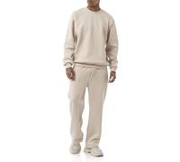 Redbridge Conjunto de chándal de dos piezas - Cómodo traje de jogging con sudadera y pantalón - Prenda de estar por casa y chándal para entrenamiento para el ocio y el día a día, beige, XXL