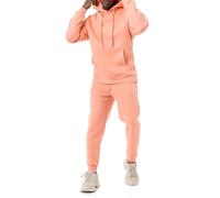 Redbridge Elegante chándal para hombre con capucha y pantalones de chándal de alta calidad, corte holgado, Rosa., M