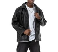 Redbridge Chaqueta de piel de gran tamaño, de piel sintética, Negro , XL