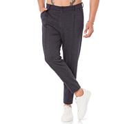 Redbridge Pantalones de chándal para hombre estilo chino jogger pantalones de ocio a cuadros, antracita, M