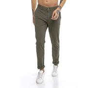 Redbridge Pantalones para Hombre de Algodón Casual Elegantes Verde W31 L34