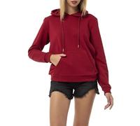 Redbridge Sudadera con capucha cómoda con bolsillo canguro, aspecto informal para el día a día y el tiempo libre, burdeos, M