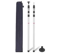REDCAMP Juego de 2 barras telescópicas de aluminio para tienda de campaña, 230 cm, barra telescópica ajustable, multiusos, para toldos, toldos, toldos, toldos, toldos, plataformas