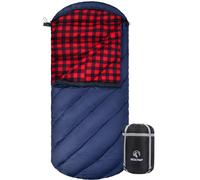 REDCAMP Saco de Dormir de Franela de algodón para Acampada, mochileros, para Adultos, para Clima frío, Tipo sobre, con Relleno de 0,9, 1,4 y 1,8 kg