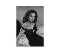 REDCHAMBER Póster de Hedy Lamarr de los inventores estadounidenses del siglo XX en blanco y negro, póster impreso en lienzo, pintura de pared, pósteres artísticos modernos para el hogar, 30 x 45 cm
