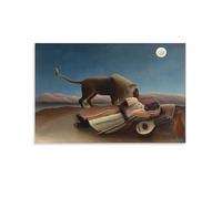 REDCHAMBER Póster retro del pintor francés posimpresionista Henri Rousseau El gitano dormido, póster retro, pintura en lienzo, arte de pared, sala de estar, pósteres, pintura, 30 x 45 cm