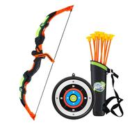 RedCrab Arco y Flechas para Niños, Juego de Disparos Exterior Deportivo Interactivo con Luces LED, 10 Flechas de Ventosa, Arco y Diana Niños, Regalo Juguetes Niños 4 5 6 7 8 Años