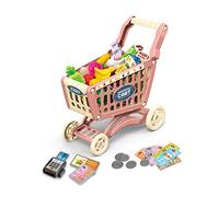 RedCrab Carro Compra Juguetes Infantil, Juego de Accesorios de Tienda de 54 Piezas, Carrito de Compras de Juguete para Regalo Educativo