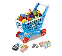 RedCrab Carro Compra Juguetes Infantil, Juego de Accesorios de Tienda de 54 Piezas, Carrito de Compras de Juguete para Regalo Educativo