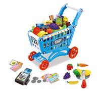 RedCrab Carro Compra Juguetes Infantil, Juego de Accesorios de Tienda de 64 Piezas, Carrito de Compras de Juguete para Regalo Educativo