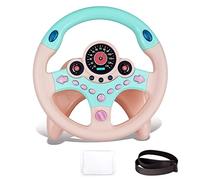 RedCrab Volante de Juguete para Niños, 360° Rotación Controlador Portátil Simulado con Sonido y Música Volante Juguete, Simulador Conduccion Juguete Educativo para Regalo para Niños y Niñas (Rosa1)