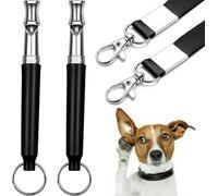Reddeda Silbato para perro, deja de ladrar, vecinos de perro, silbato ultrasónico silencioso ultrasónico de frecuencia ultra amplia para perro, paquete de 2 silbatos profesionales de entrenamiento