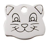 RedDingo Acero Inox. Marca Gato Se Puede Grabar Cara de Gato S 21 , 4x18, 4MM