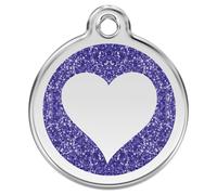 RedDingo Marca De Gato S Brillo Corazón Azul Oscuro Personalizable 20 Mm