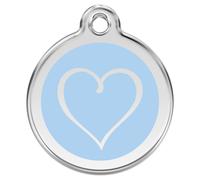 RedDingo Marca Gato Azul Claro Cartoon Corazón Se Puede Grabar 20mm De Acero