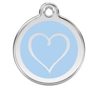 RedDingo Marca Gato Azul Claro Cartoon Corazón Se Puede Grabar 20mm De Acero