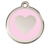RedDingo Marca Gato Corazón Fucsia Se Puede Grabar S 20mm Edelstahl-Tiermarke