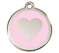 RedDingo Marca Gato Corazón Fucsia Se Puede Grabar S 20mm Edelstahl-Tiermarke