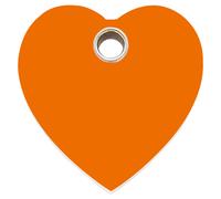 RedDingo Marca Gato Corazón Naranja Plástico Se Puede Grabar 20mm Personalizada