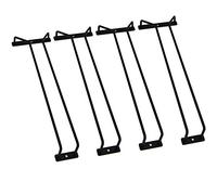 RedDreamer - Estante para copas de vino de 14 pulgadas, color negro, soporte para copas de vino de acero inoxidable con acabado cromado - Soporte para colgar copas para armario de cocina y bar