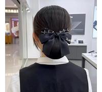 Redecilla negra de diseño modular con lazo para accesorios profesionales para el cabello para escenarios de trabajo intensos (03)