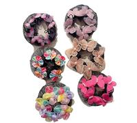 Redecilla Pelo 12 piezas de redecilla for el pelo de ballet latino for niñas, herramienta for moños, for exámenes de grado de baile diario, con forma de mariposa y perla.(Mix)