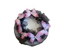 Redecilla Pelo 12 piezas de redecilla for el pelo de ballet latino for niñas, herramienta for moños, for exámenes de grado de baile diario, con forma de mariposa y perla.(Color-04)