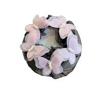 Redecilla Pelo 12 piezas de redecilla for el pelo de ballet latino for niñas, herramienta for moños, for exámenes de grado de baile diario, con forma de mariposa y perla.(Color-05)