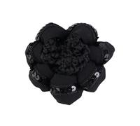 Redecilla Pelo 3 redecilla de ganchillo con lentejuelas for el pelo de niñas, for ballet, baile, patinaje, moño elástico, herramienta de peinado for mujeres.(Black)