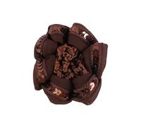 Redecilla Pelo 3 redecilla de ganchillo con lentejuelas for el pelo de niñas, for ballet, baile, patinaje, moño elástico, herramienta de peinado for mujeres.(Coffee)