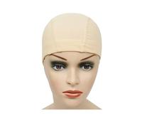 Redecilla Pelo Gorras de cúpula malla for pelucas for tejer Redes elásticas for el cabello(Beige Mesh 3M 2L)