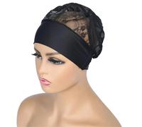 Redecilla Pelo Gorro for peluca con diadema, 1 unidad, for bordes, red for, tejido, banda ajustable(Color 1)